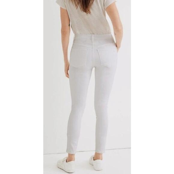 Madewell Denim - Madewell 10" High-Rise Skinny Crop Button Fly White Jeans Women Sz 30